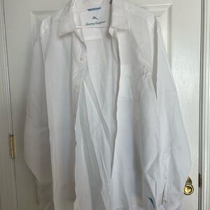 Tommy Bahama White Linen Casual Button-Down Shirt